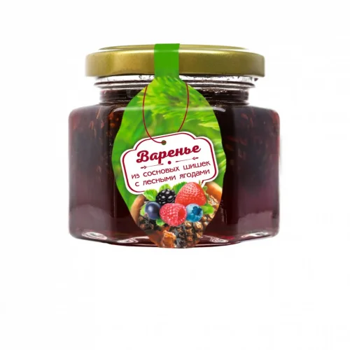 Pine cone jam with wild berries 150 g I would have eaten myself