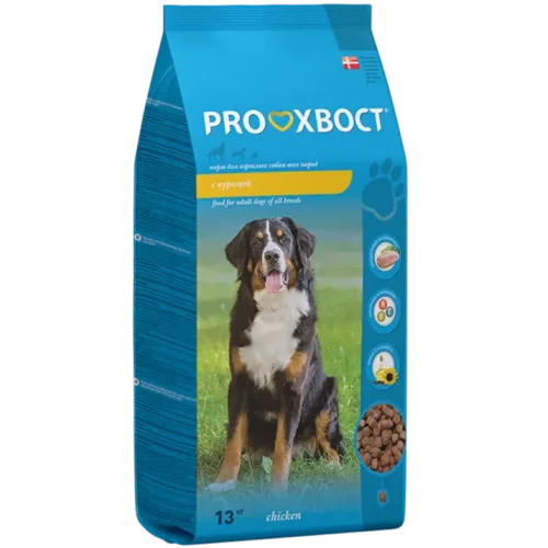 PROKHVOST d/adult dogs of all breeds with sensitive digestion and prone to food allergies, with salmon and rice, 13 kg bag