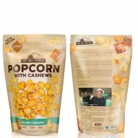 Popcorn with cashews and salted caramel