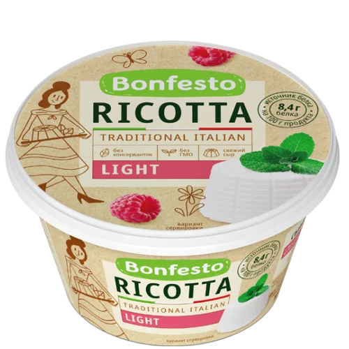 Ricotta Light Bonfesto Cheese