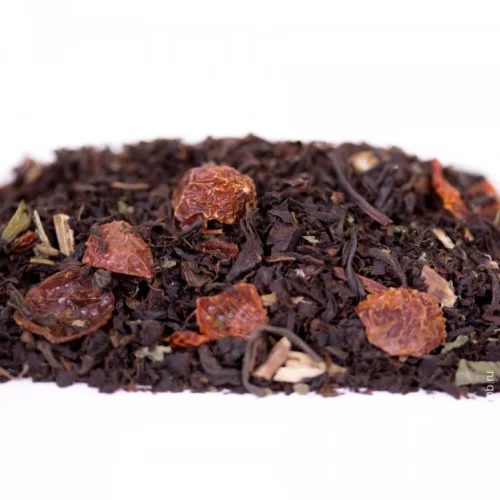 Black tea with rosehip