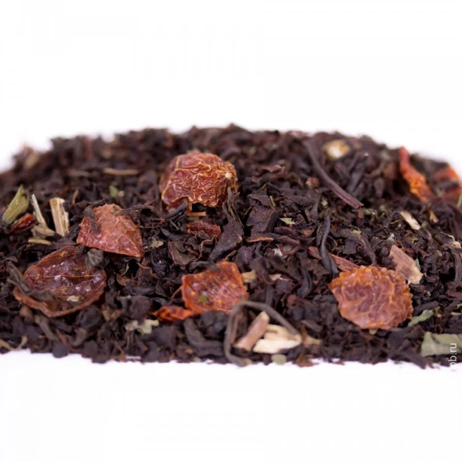 Black tea with rosehip