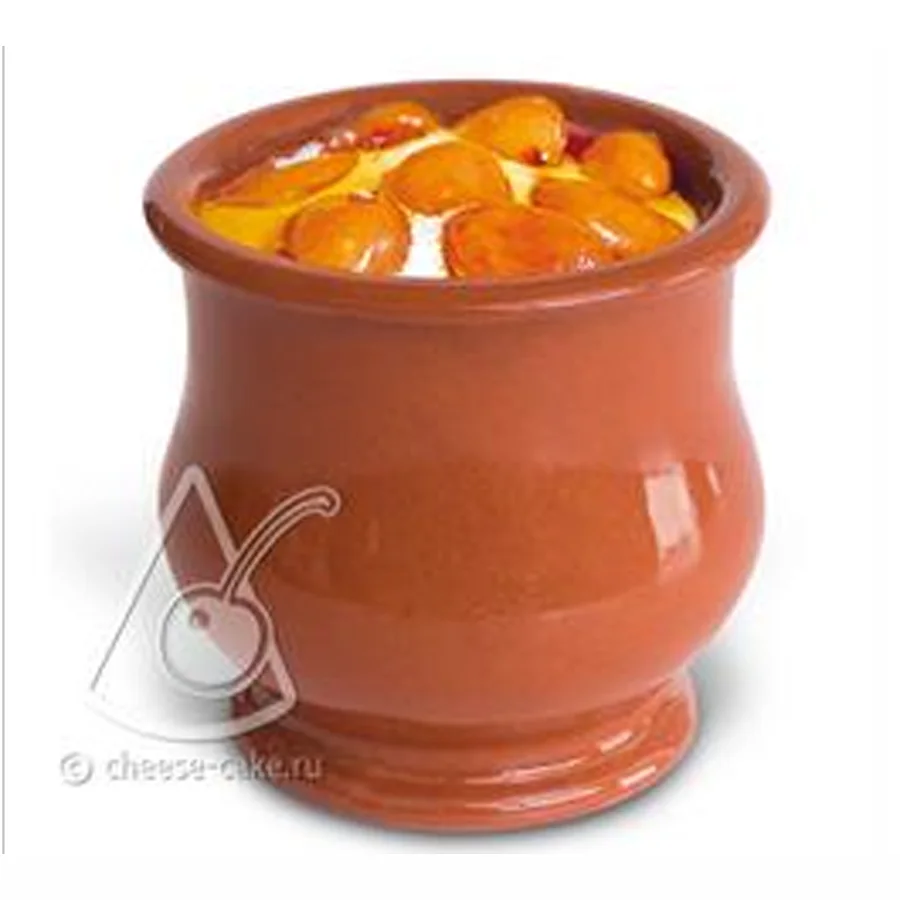 Kremykka pot with honey (ceramics) (6 pcs)