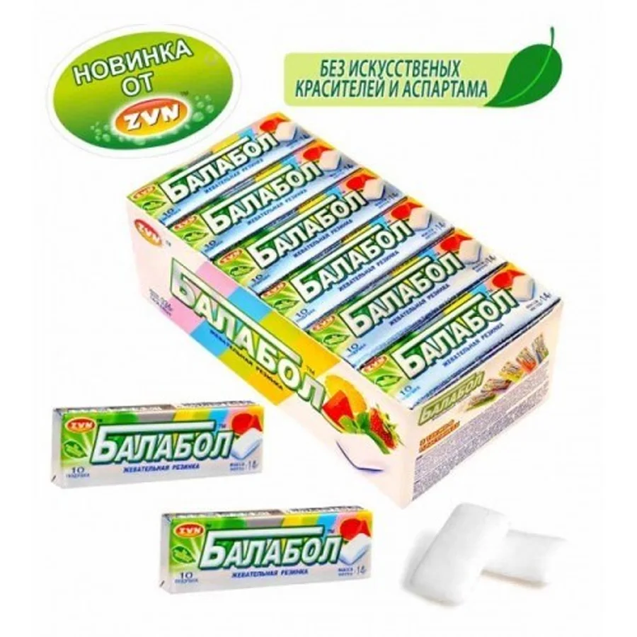 Chewing gum «Balabol« with a watermelon taste in the form of a dragee