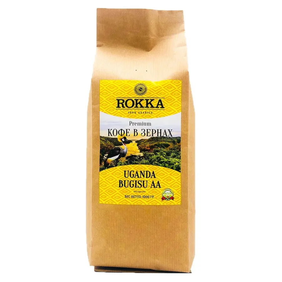 Coffee in the grains of medium roasting Rokka «Uganda«