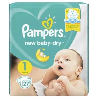 Подгузники Pampers New Baby-Dry 2–5 кг, размер 1, 27 шт.