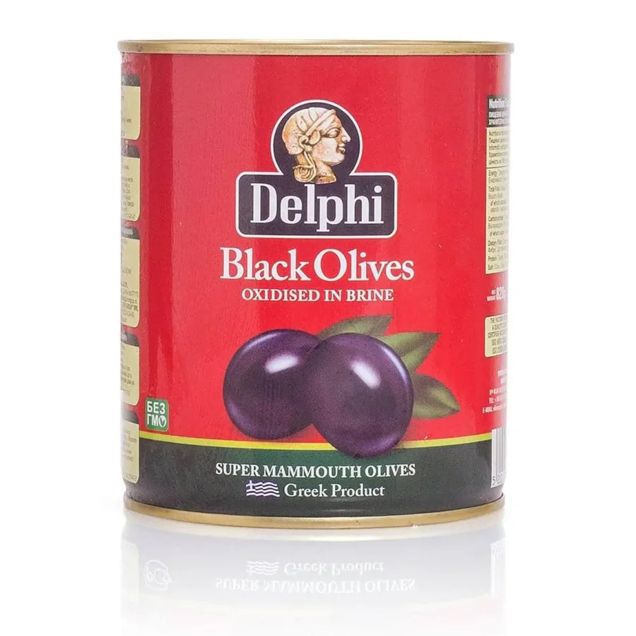 Olives with a stone in brine Super Mammouth 91-100 DELPHI 820g