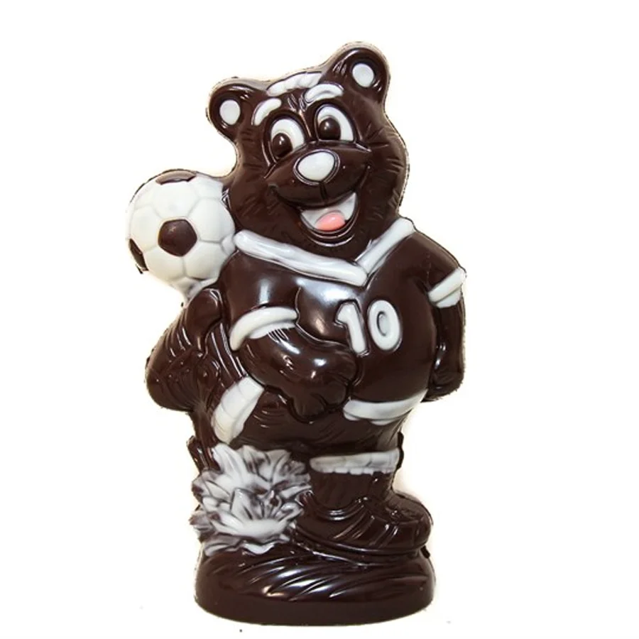 Chocolate bear football player