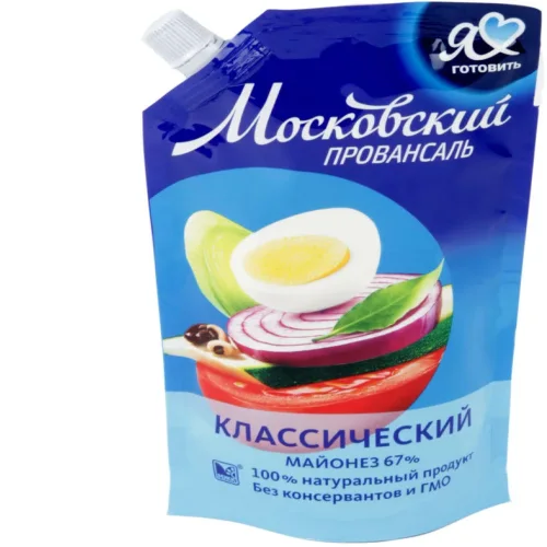 Mayonnaise "Moscow Provencal" classic 67%, doy-pack with doses.600 ml