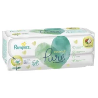 Pampers Pure Coconut Baby Wet Wipes 2 Packagles = 84 Napkins
