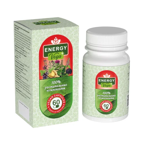 Vega Energy, vegetarian capsules for tonus and performance