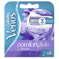 Replaceable cassettes for Gillette Venus Breeze (CO built-in stripes with shaving gel)