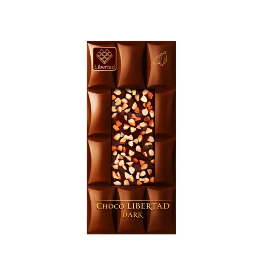 Темный шоколад с жареным миндалем, T.M. “Libertad", 80 гр.