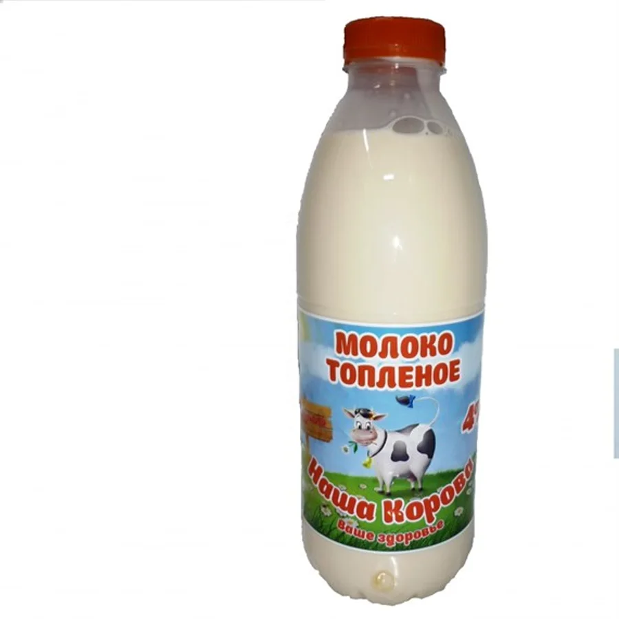 Milk grained «our cow» 4% in PET bottle