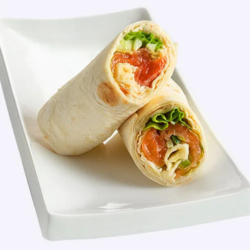 Sandwich roll with salmon