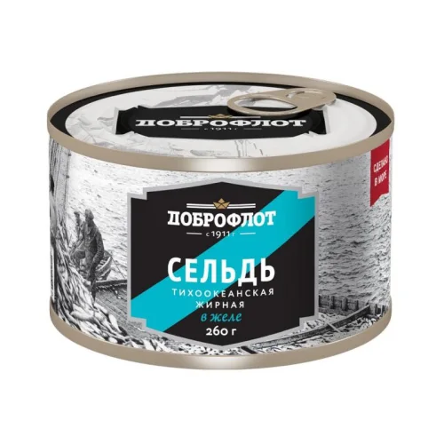 Pacific Fatty Herring in Dobroflot jelly, 260g