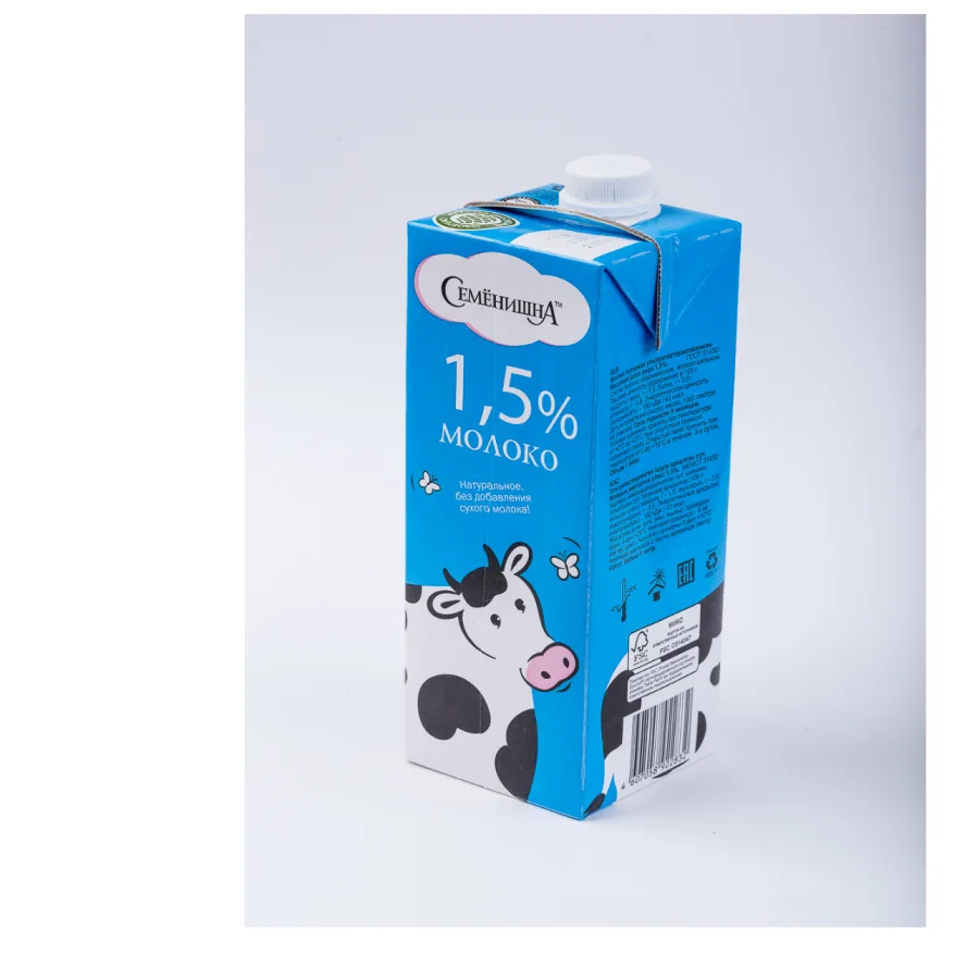 Молоко "Семёнишна" 1,5% 