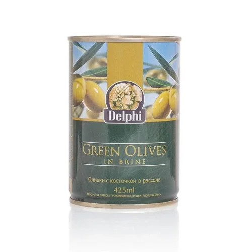 Оливки с косточкой в рассоле Superior 261-290  DELPHI 400г