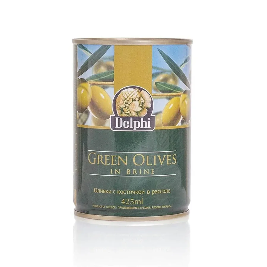Оливки с косточкой в рассоле Superior 261-290  DELPHI 400г