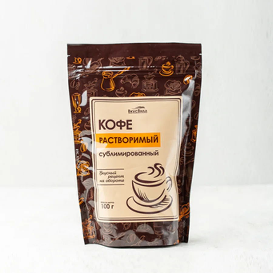 Natural instant freeze-dried coffee