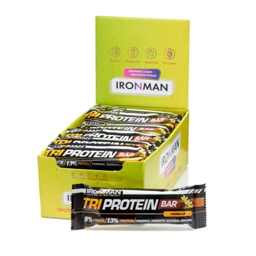 TRI Protein Bar (Vanilla/ dark glaze)