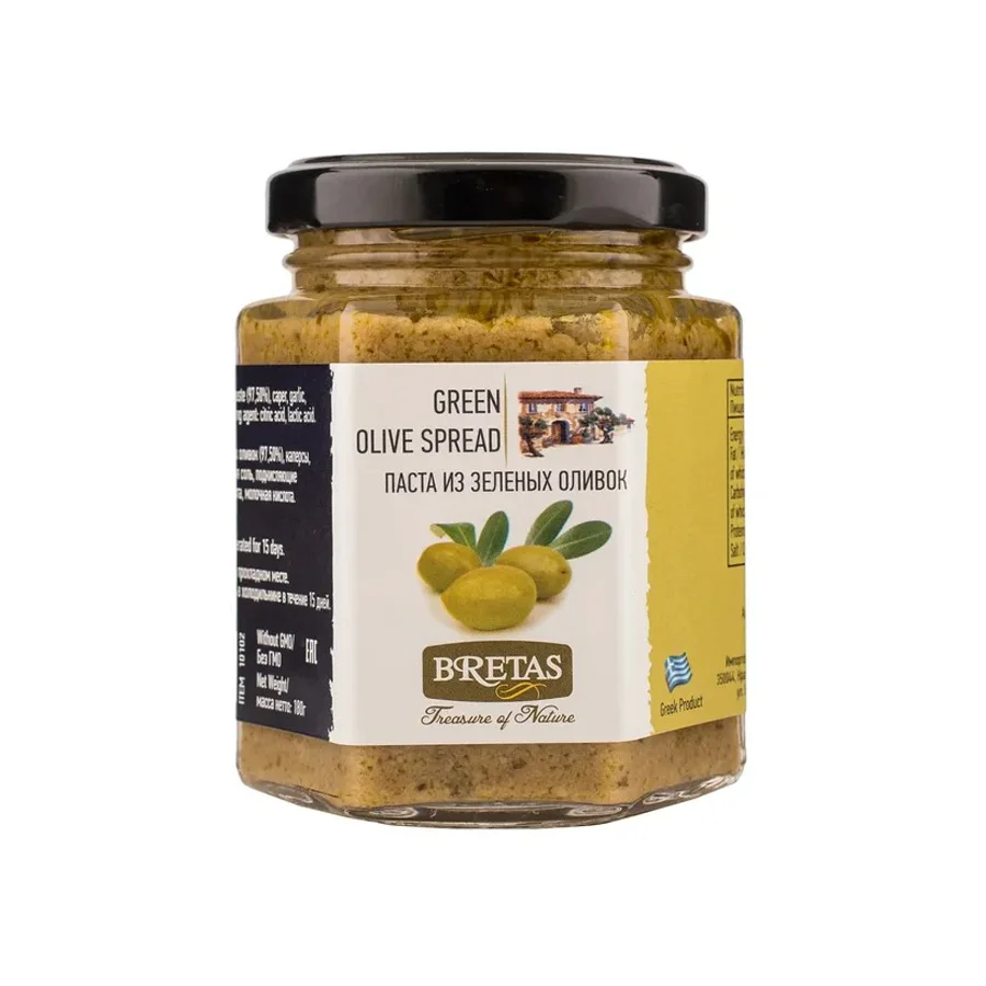 Паста из зеленых оливок 180 г BRETAS 