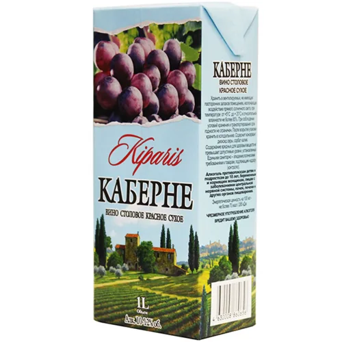 Вино столовое сухое красное "Каберне" серия Кипарис 12% 1,0