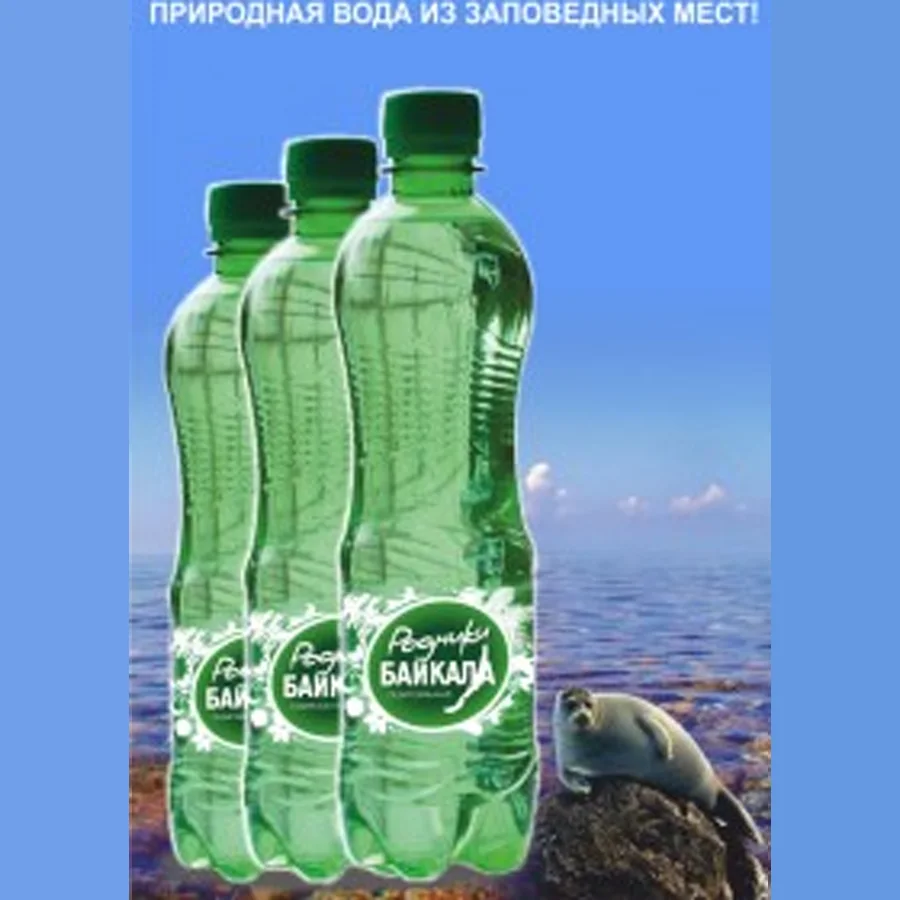 Артезианская вода "Родники Байкала", газ, 0.5л