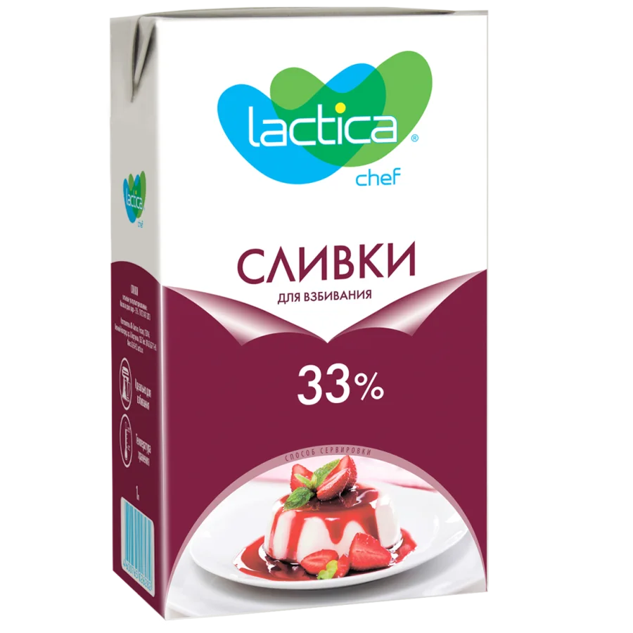 Lactica ultra-pasteurized cream 33% 1L