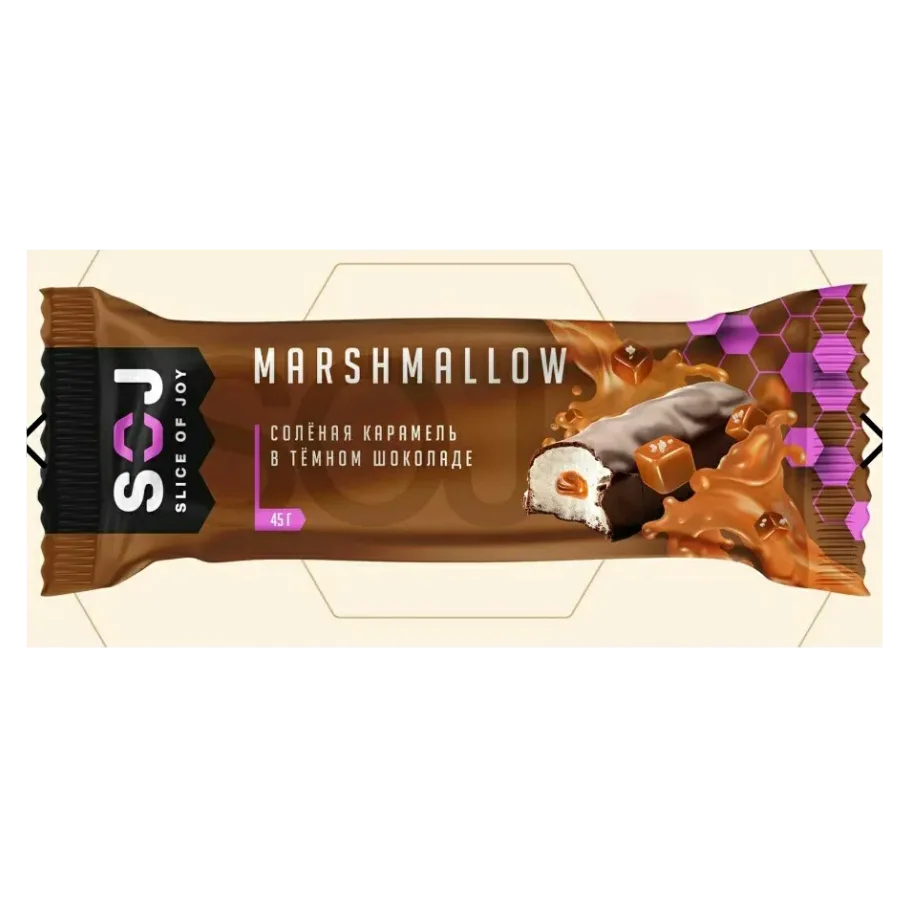 Marshmallow Bar Soj with Salt Kramel in Dark Chocolate