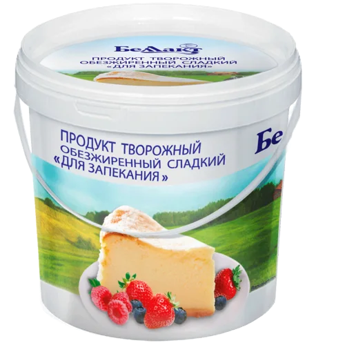 Curd product "Bellact" low-fat sweet "For baking" in a bucket of 1 k