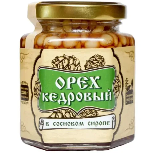 Pine nut kernel in pine syrup 220 g Siberian Medicine Man