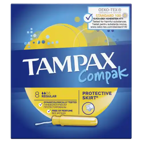 Tampons with the Applicator TAMPAX COMPAK REGULAR, 8 pcs. Buy for 1 roubles  wholesale, cheap - B2BTRADE