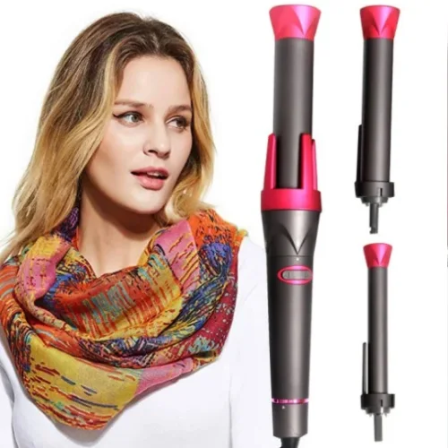 Automatic curling iron, Women's permanent perm, curly hair, inner buckle, lazy curlers, wave, electric rotation with three sticks, cross-border