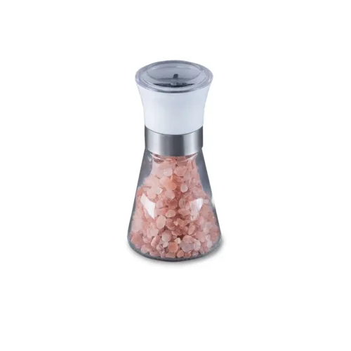 Mill with Himalayan Salt 100 g ceramic millstone color white