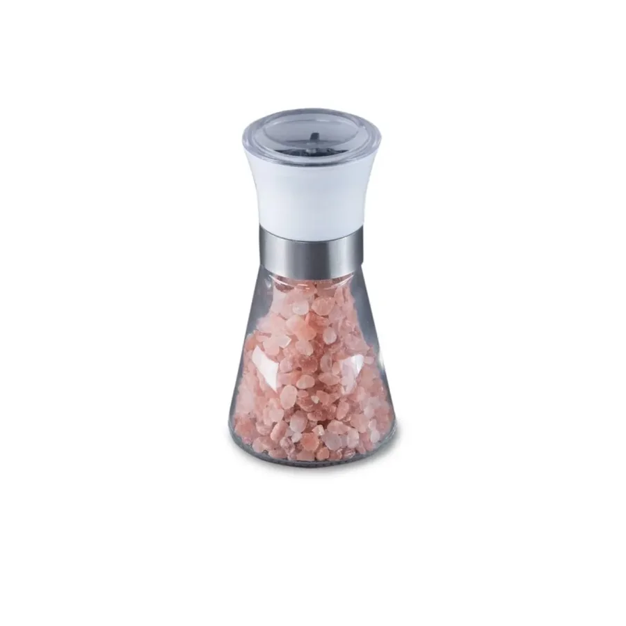 Mill with Himalayan Salt 100 g ceramic millstone color white