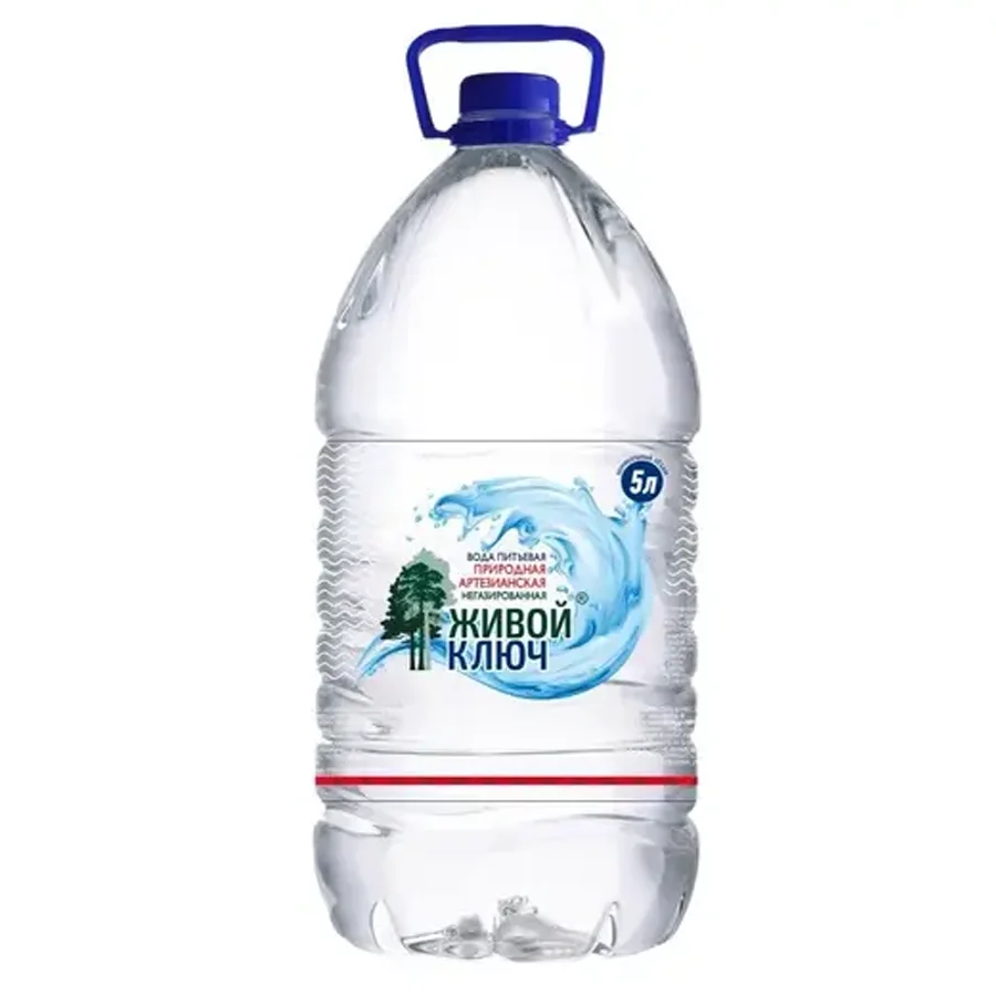 Natural drinking water "Zhivoy Klyuch", n/gas, 5L
