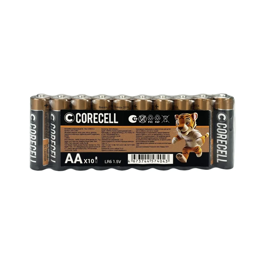 Alkaline AA batteries 1CORECELL 10 pcs