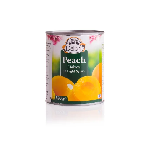 Peach halves in Delphi syrup