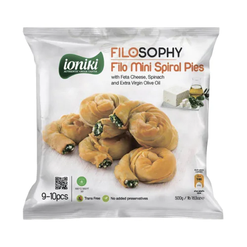 Пирожки спиральные «филло» с сыром халлуми и оливковым маслом экстра вирджин IONIKI 550г