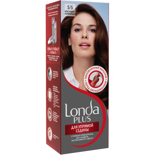 Londa Plus Cream Paint for Hair D / Stubborn Seeds Resistant 5/5 Reddish Brown