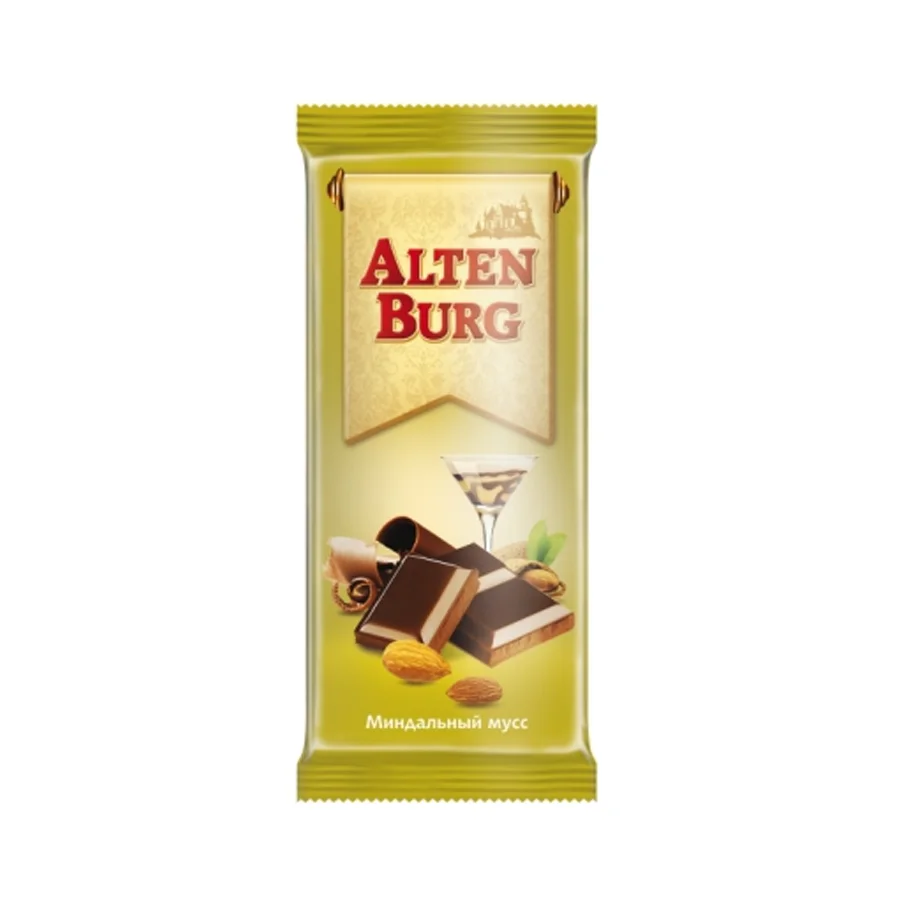Молочный шоколад "Alten Burg" миндальный мусс
