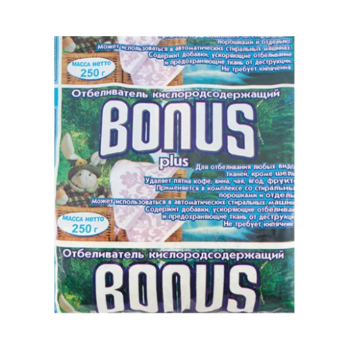 Oxygen-containing bleach "Bonus plus", pack. 250 g