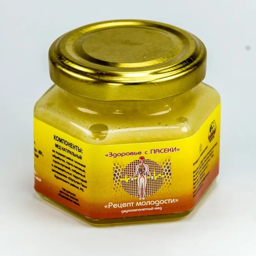 Рецепт молодости двухкомпонентный мед (с нативным маточным молочном)