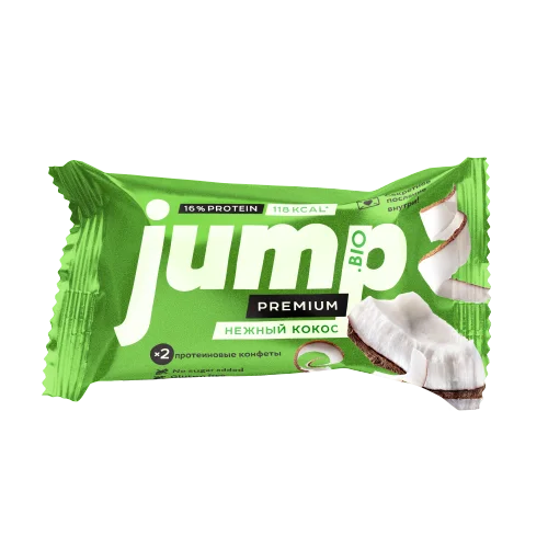 JUMP PREMIUM PROTEIN Конфеты протеиновые орехово-фруктовые «Нежный кокос» 