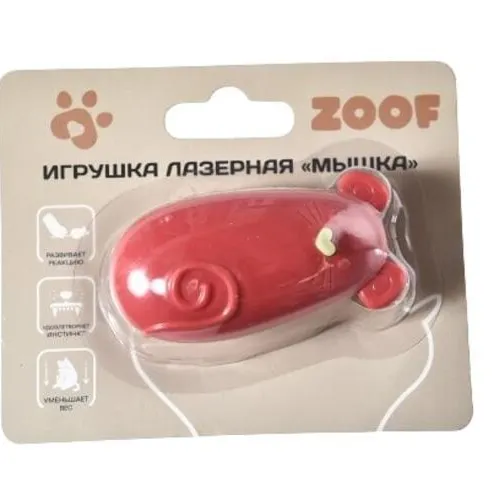 Toy for cats, laser mouse (red)