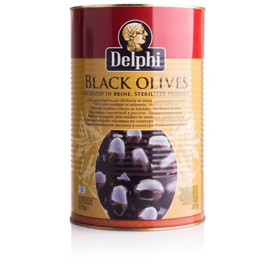 Seedless olives in Atlas 70-90 DELPHI brine 4250g