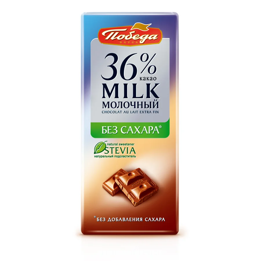 Шоколад молочный без сахара, 36%