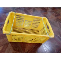 Food basket, plastic perforated reinforced