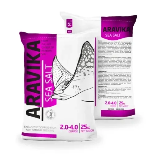 ARAVIKA® Sea Salt, sea salt, medium (grinding 2: 2.0 mm — 4.0 mm), 25 kg.
